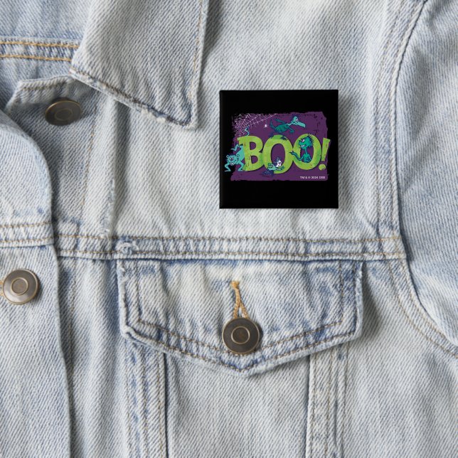 Badge Carré 5 Cm Dr. Seuss | BOU ! Graphique Halloween (En situation)