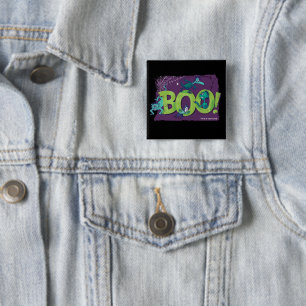 Badge Carré 5 Cm Dr. Seuss BOU ! Graphique Halloween