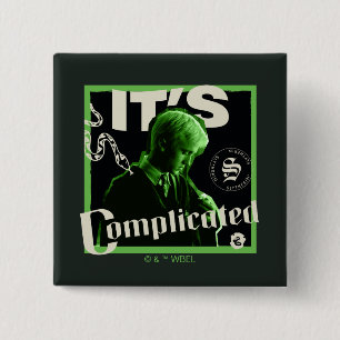 Badge Carré 5 Cm Draco Malfoy - "C'est compliqué"