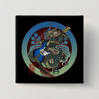 Badge Carré 5 Cm Dragon Bass 04