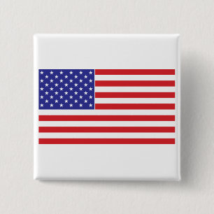 Badge Carré 5 Cm Drapeau américain