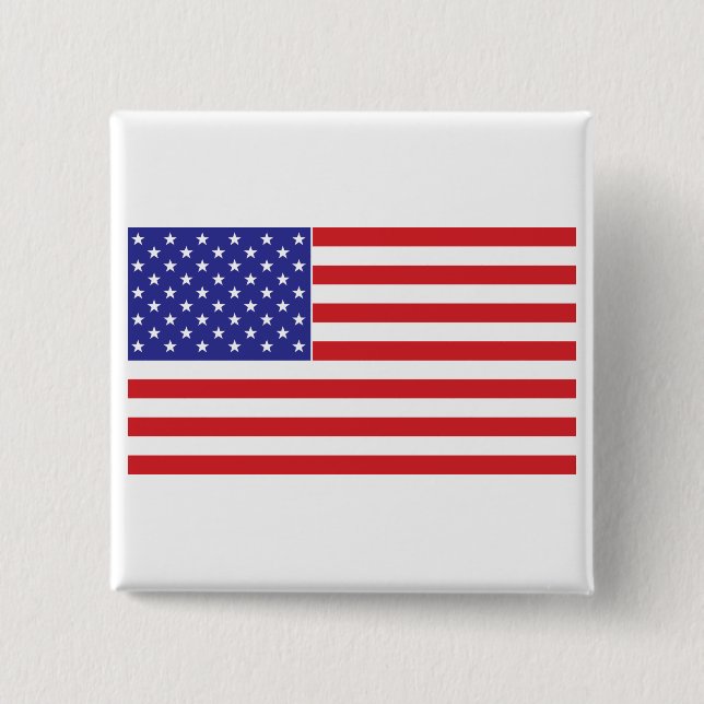 Badge Carré 5 Cm Drapeau américain (Devant)