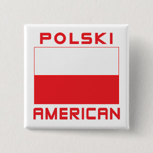 Badge Carré 5 Cm Drapeau américain Polski