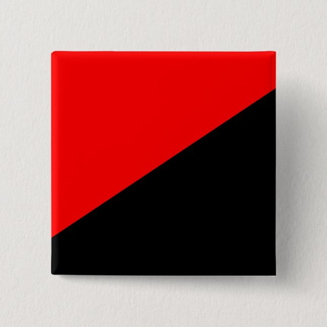 Badge Carré 5 Cm Drapeau anarchiste (Anarchisme) (Devant)