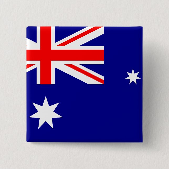 Badge Carré 5 Cm Drapeau australien (Devant)