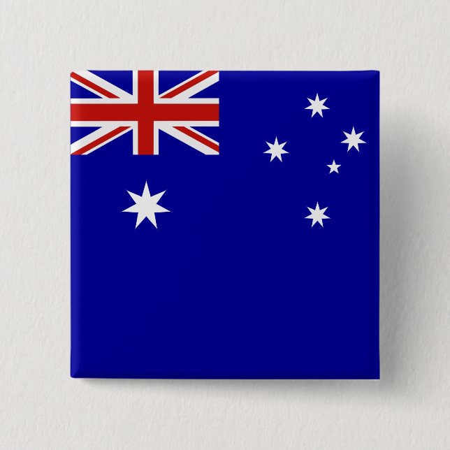 Badge Carré 5 Cm Drapeau australien (Devant)