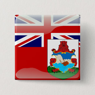 Badge Carré 5 Cm Drapeau brillant bermudien