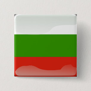 Badge Carré 5 Cm Drapeau brillant bulgare
