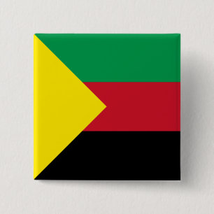Badge Carré 5 Cm Drapeau d'Azawad