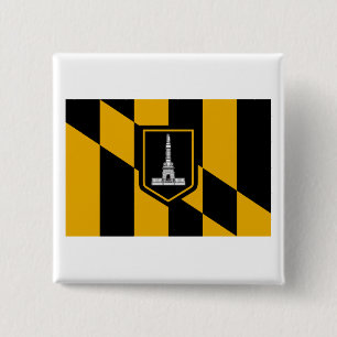 Badge Carré 5 Cm Drapeau de Baltimore