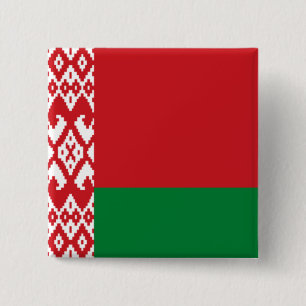 Badge Carré 5 Cm Drapeau de Biélorussie