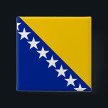 Badge Carré 5 Cm Drapeau de Bosnie-Herzégovine<br><div class="desc">Drapeau de Bosnie-Herzégovine</div>