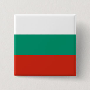 Badge Carré 5 Cm Drapeau de Bulgarie