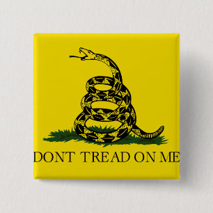 Badge Carré 5 Cm Drapeau de Gadsden