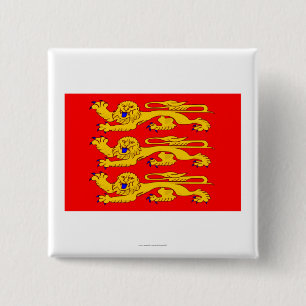 Badge Carré 5 Cm Drapeau de Haute-Normandie