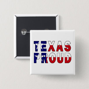 Badge Carré 5 Cm Drapeau de la fierté du Texas