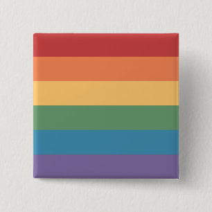 Badge Carré 5 Cm Drapeau de la fierté gay Heathered
