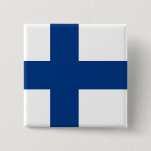 Badge Carré 5 Cm Drapeau de la Finlande