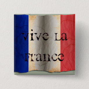 Badge Carré 5 Cm Drapeau de la France