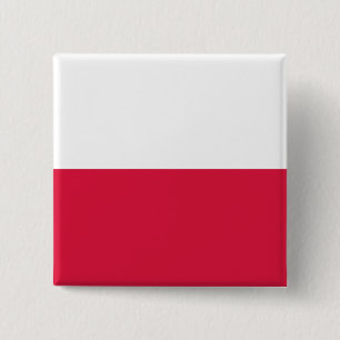 Badge Carré 5 Cm Drapeau de la Pologne