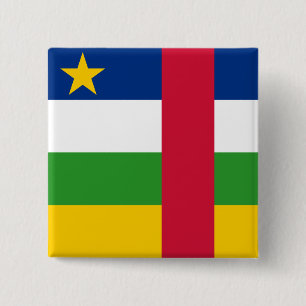 Badge Carré 5 Cm Drapeau de la République centrafricaine
