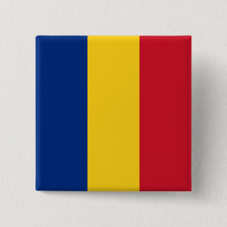 Badge Carré 5 Cm Drapeau de la Roumanie