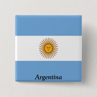 Badge Carré 5 Cm Drapeau de l'Argentine