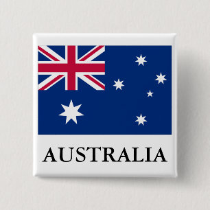 Badge Carré 5 Cm Drapeau de l'Australie