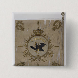 Badge Carré 5 Cm Drapeau de l'infanterie prussienne