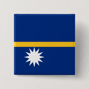 Badge Carré 5 Cm Drapeau de Nauru