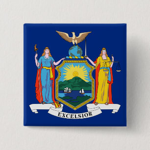 Badge Carré 5 Cm Drapeau de New York