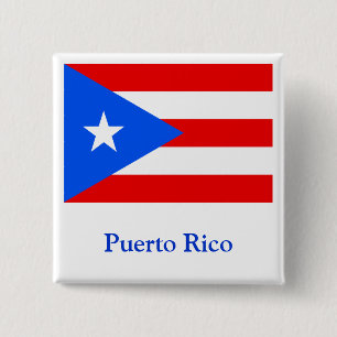Badge Carré 5 Cm Drapeau de Porto Rico
