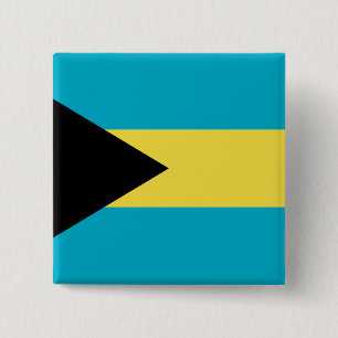 Badge Carré 5 Cm Drapeau des Bahamas