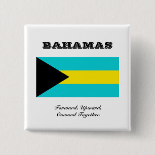 Badge Carré 5 Cm Drapeau des Bahamas