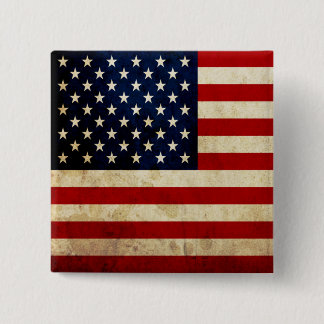Badge Carré 5 Cm Drapeau des Etats-Unis