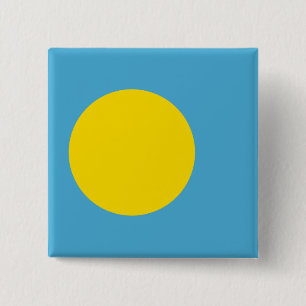 Badge Carré 5 Cm Drapeau des Palaos