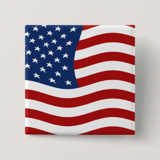 Badge Carré 5 Cm Drapeau des USA