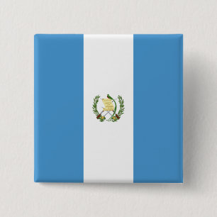 Badge Carré 5 Cm Drapeau du Guatemala