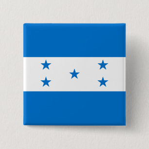 Badge Carré 5 Cm Drapeau du Honduras