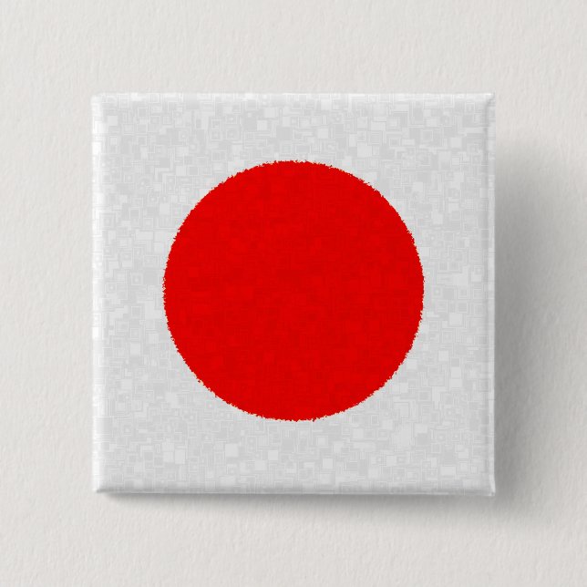BADGE CARRÉ 5 CM DRAPEAU DU JAPON (Devant)