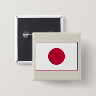 Badge Carré 5 Cm Drapeau du Japon : Hinomaru, Nisshōki, Red Rising