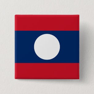 Badge Carré 5 Cm Drapeau du Laos