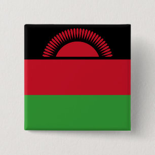 Badge Carré 5 Cm Drapeau du Malawi