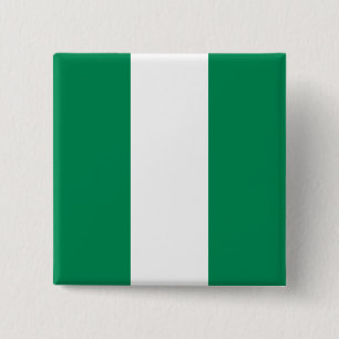 Badge Carré 5 Cm Drapeau du Nigeria
