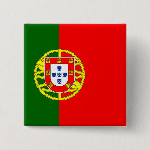 Badge Carré 5 Cm Drapeau du Portugal