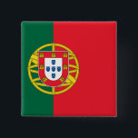 Badge Carré 5 Cm Drapeau du Portugal<br><div class="desc">C'est le drapeau authentique du Portugal.</div>