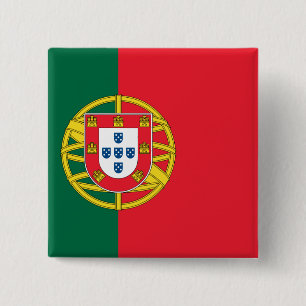 Badge Carré 5 Cm Drapeau du Portugal