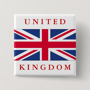 Badge Carré 5 Cm Drapeau du Royaume-Uni