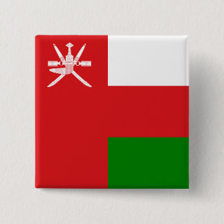 Badge Carré 5 Cm Drapeau du Sultanat d'Oman