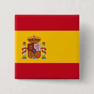 Badge Carré 5 Cm Drapeau espagnol (Espagne)